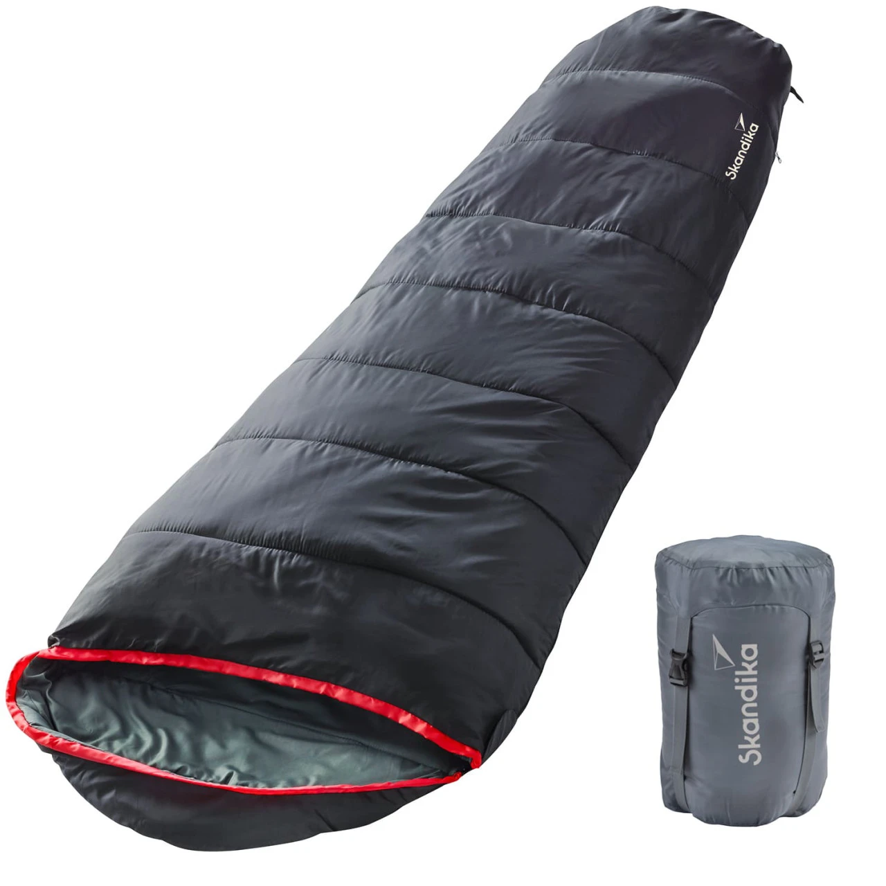 Skandika Mumienschlafsack Alaska, RV Rechts, Schwarz 7 Skandika Mumienschlafsack Alaska, RV Rechts, Schwarz – Bild 7
