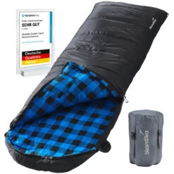 Skandika Deckenschlafsack Dundee, RV Rechts, Schwarz -Skandika 16135 01 1280x1280