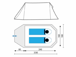 Festival-Zelt SKANDIKA Ridge Tent (blau)