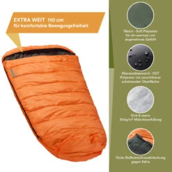 Skandika Mumienschlafsack Vegas, RV Rechts, Orange 15 Skandika Mumienschlafsack Vegas, RV Rechts, Orange -Skandika 4260300443884 PT01 1280x1280