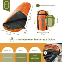 Skandika Mumienschlafsack Vegas, RV Rechts, Orange 12 Skandika Mumienschlafsack Vegas, RV Rechts, Orange -Skandika 4260300443884 PT03 1280x1280