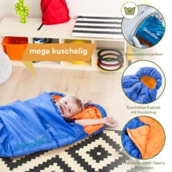 Kinder-Schlafsack Skandika Vegas Junior, 170 X 70 Cm, + 13 Bis -12 °C, Mikrofaser, Blau -Skandika 4260300448315 PT02 1280x1280