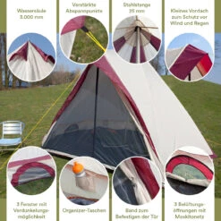 Skandika Comanche Tipi Zelt Für 8 Personen, Beige -Skandika DE 16031 05 1280x1280