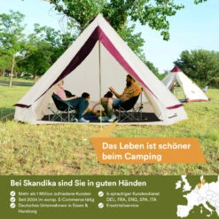 Skandika Comanche Tipi Zelt Für 8 Personen, Beige -Skandika DE 16031 07 1280x1280