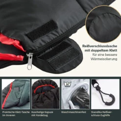 Skandika Mumienschlafsack Alaska, RV Rechts, Schwarz