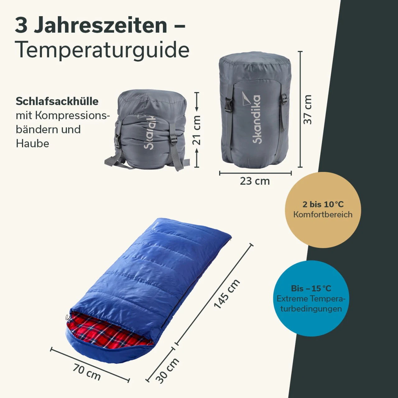 Skandika Kinderschlafsack Dundee Junior, Blau/rot 1 Skandika Kinderschlafsack Dundee Junior, Blau/rot