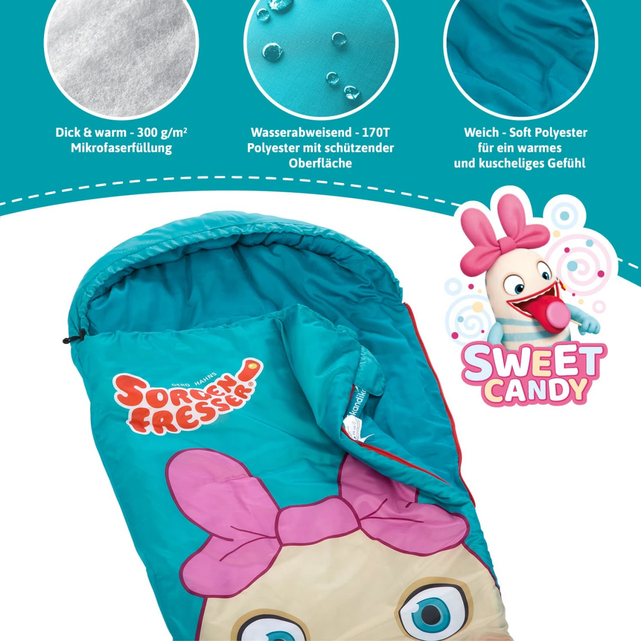 Skandika Kinderschlafsack Sorgenfresser Lilli 2 Skandika Kinderschlafsack Sorgenfresser Lilli – Bild 2