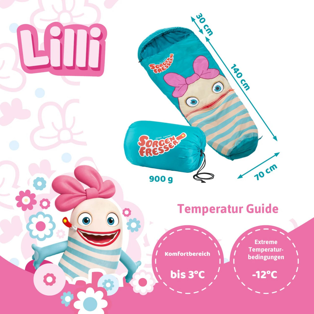 Skandika Kinderschlafsack Sorgenfresser Lilli 3 Skandika Kinderschlafsack Sorgenfresser Lilli – Bild 3