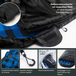 Skandika Deckenschlafsack Dundee, RV Rechts, Schwarz -Skandika DE 16135 03 1280x1280