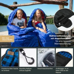 Skandika Kinderschlafsack Dundee Junior, Schwarz/blau -Skandika DE 16146 03 1280x1280