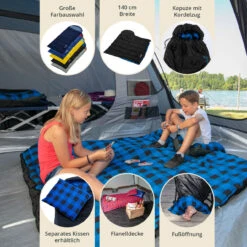 Skandika Kinderschlafsack Dundee Junior, Schwarz/blau -Skandika DE 16146 06 1280x1280