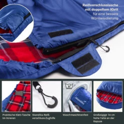 Dundee Decken-Schlafsack Mit Kissen, Blau -Skandika DE 16149 03 1280x1280