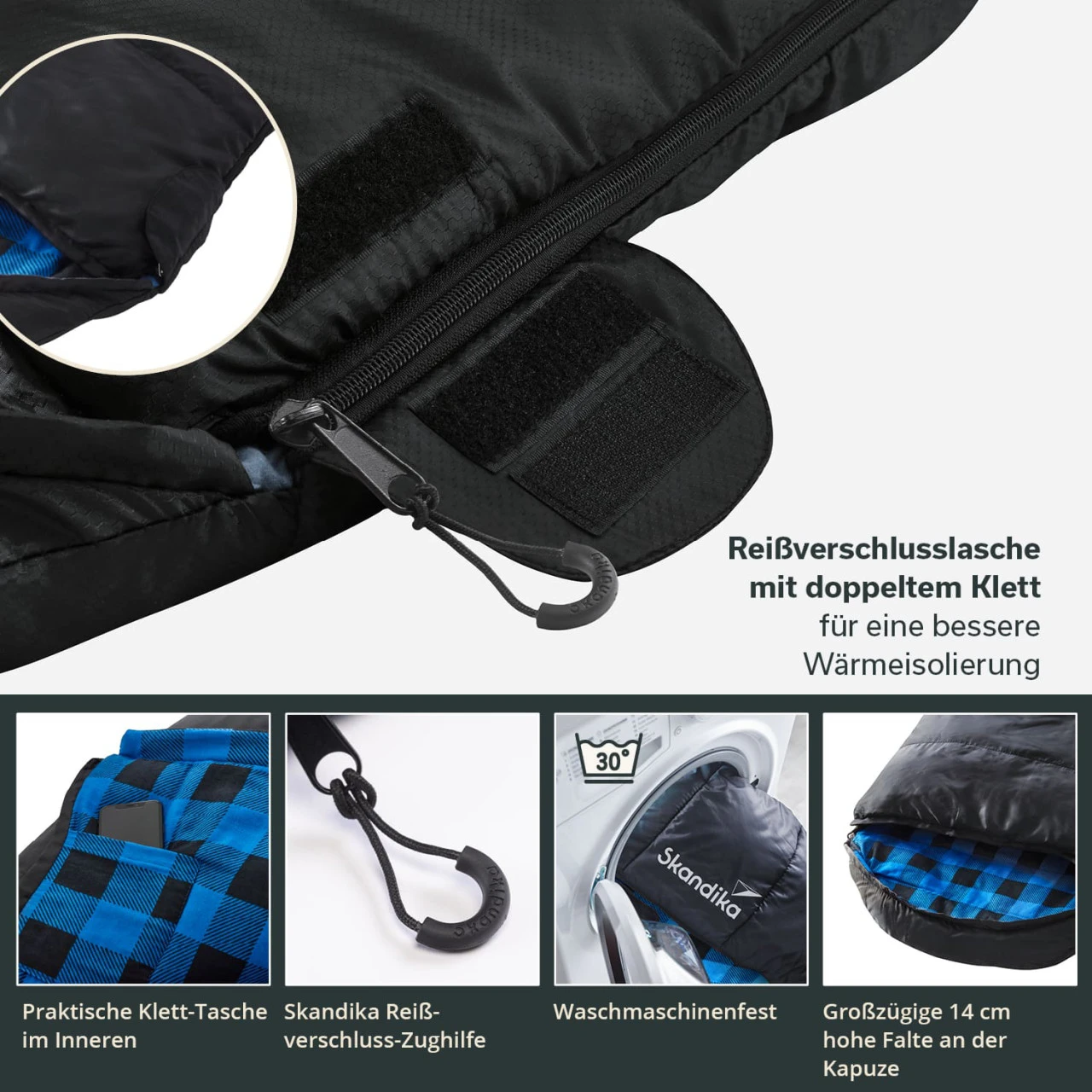 Dundee Decken-Schlafsack Mit Kissen, Schwarz 8 Dundee Decken-Schlafsack Mit Kissen, Schwarz – Bild 8