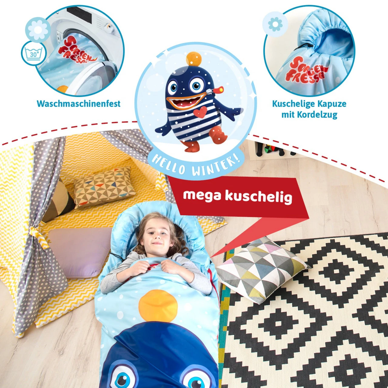 Skandika Kinderschlafsack Sorgenfresser Ping 3 Skandika Kinderschlafsack Sorgenfresser Ping – Bild 3