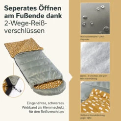 Skandika Deckenschlafsack Dundee, RV Links, Salbei -Skandika DE 16158 02 1280x1280