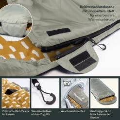 Skandika Deckenschlafsack Dundee, RV Rechts, Salbei -Skandika DE 16158 03 1280x1280 1