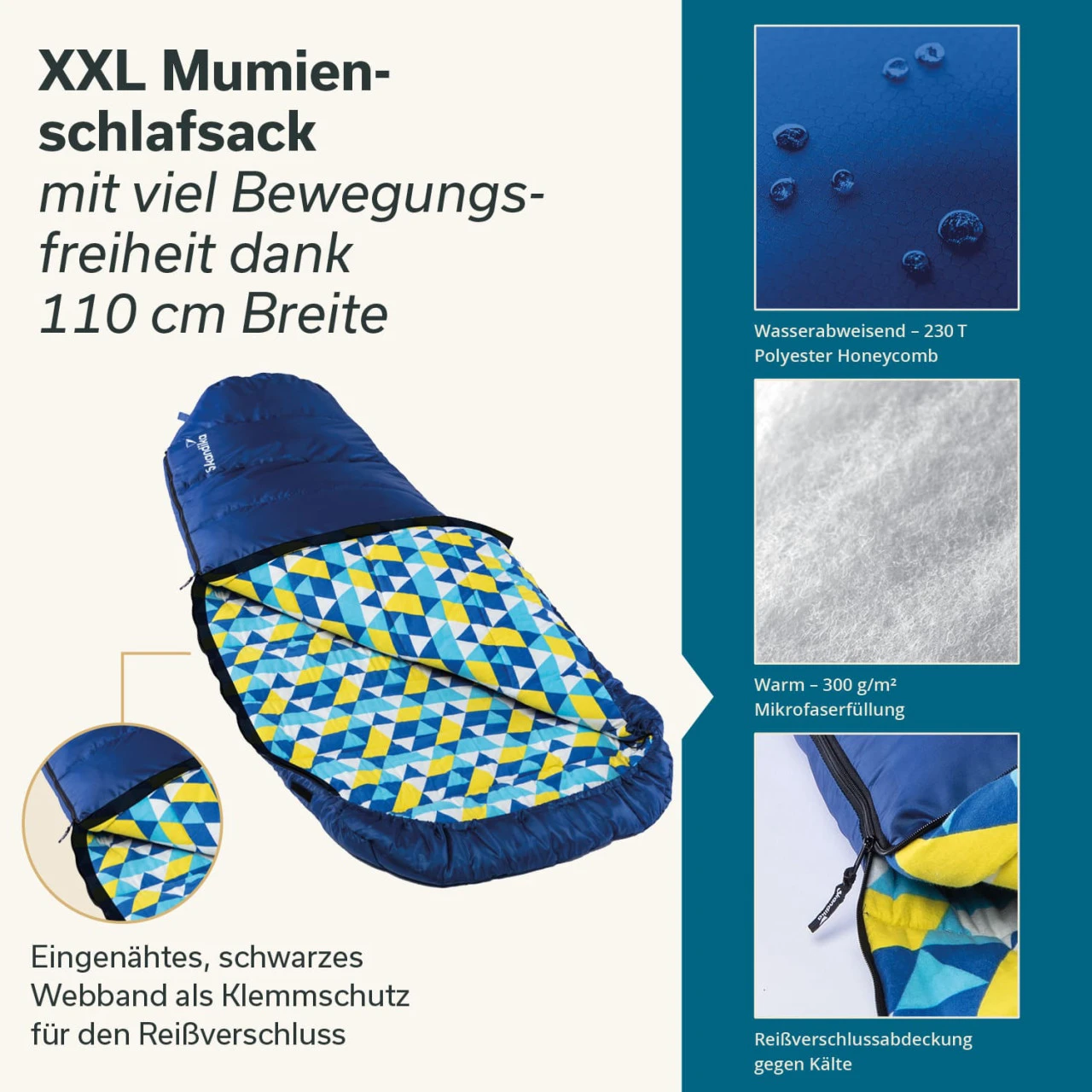 Skandika Mumienschlafsack Vegas Flanell, RV Rechts 6 Skandika Mumienschlafsack Vegas Flanell, RV Rechts – Bild 6