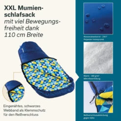 Skandika Mumienschlafsack Vegas Flanell, RV Links -Skandika DE 16161 02 1280x1280