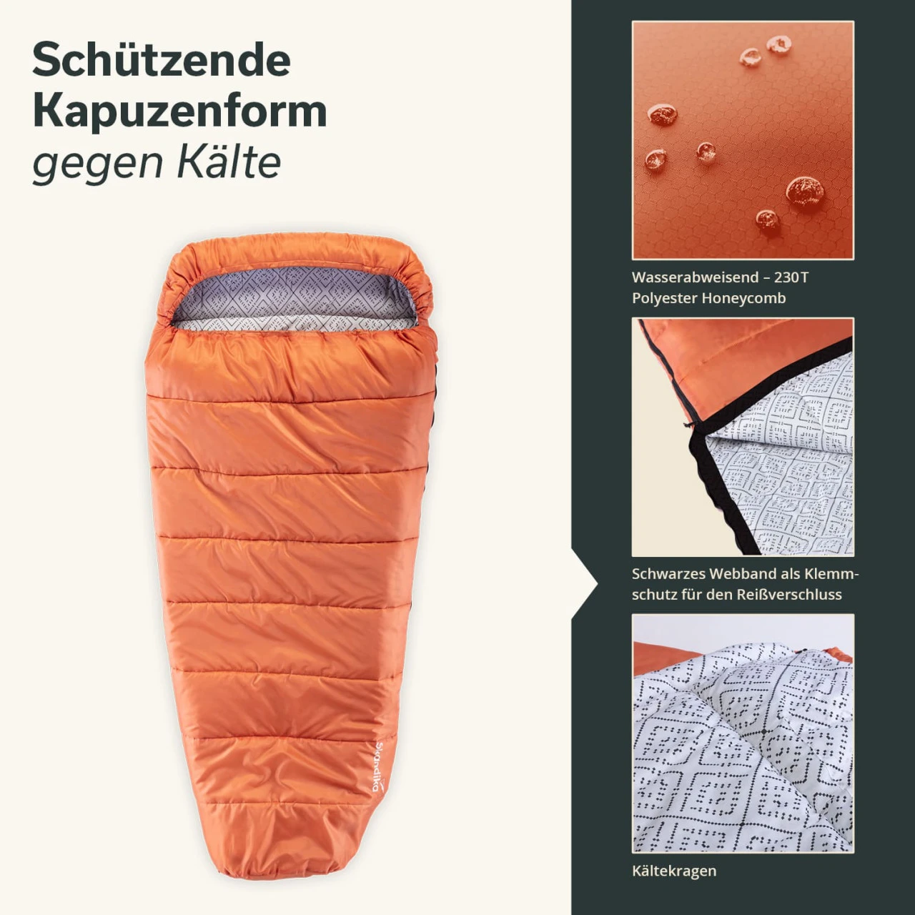 Skandika Mumienschlafsack Vegas, RV Rechts, Cayenn 5 Skandika Mumienschlafsack Vegas, RV Rechts, Cayenn – Bild 5