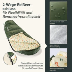 Skandika Kinder-Schlafsack Vegas Junior, Dunkelgrün -Skandika DE 16166 02 1280x1280