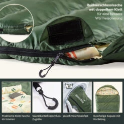 Skandika Kinder-Schlafsack Vegas Junior, Dunkelgrün