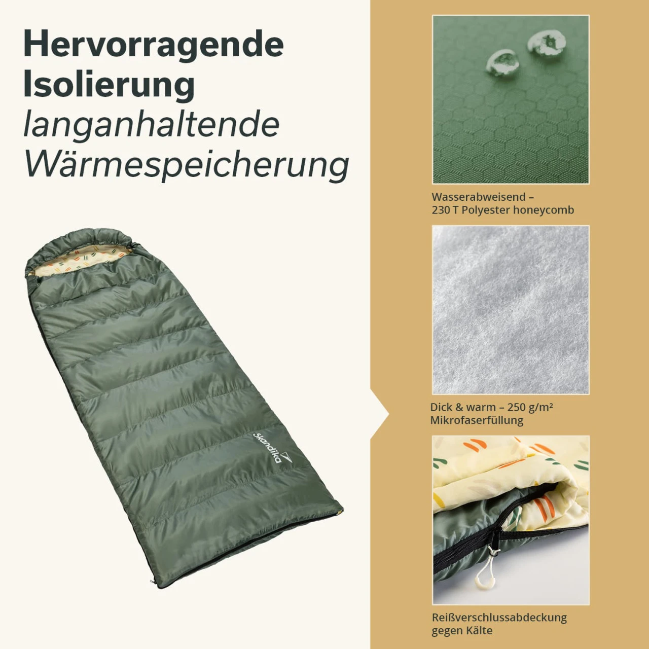 Skandika Deckenschlafsack Iceland, RV Rechts, Grün 1 Skandika Deckenschlafsack Iceland, RV Rechts, Grün