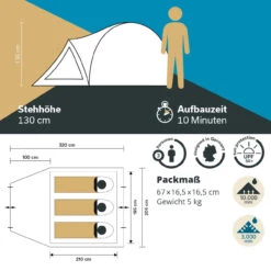 Skandika Kuppelzelt Dale 3 Sleeper