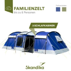 Skandika Tunnelzelt Montana Für 8 Personen, Blau -Skandika DE 1937 01 1280x1280