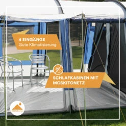 Skandika Tunnelzelt Montana Für 8 Personen, Blau