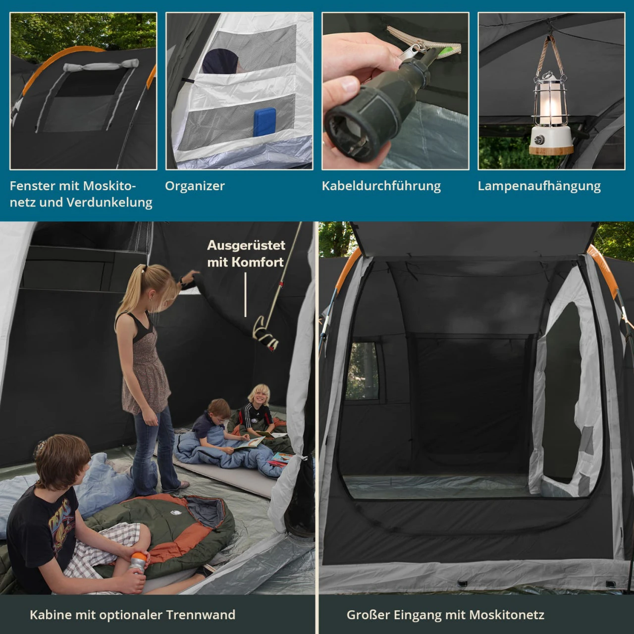 Skandika Tunnelzelt Gotland Für 5 Personen 4 Skandika Tunnelzelt Gotland Für 5 Personen – Bild 4