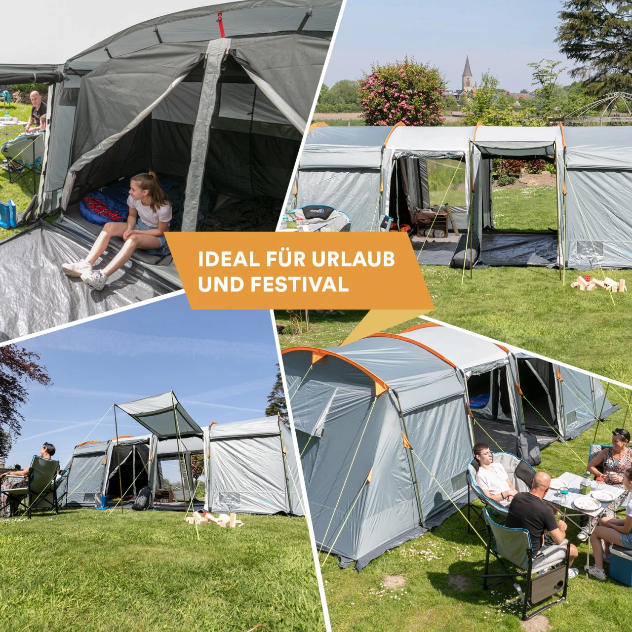 Skandika Tunnelzelt Montana 8 Personen, Grau 9 Skandika Tunnelzelt Montana 8 Personen, Grau – Bild 9