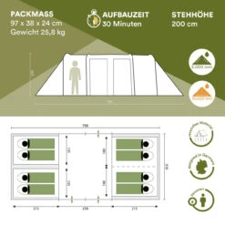 Skandika Tunnelzelt Montana 8 Personen, Grau 16 Skandika Tunnelzelt Montana 8 Personen, Grau -Skandika DE 2012 06 1280x1280