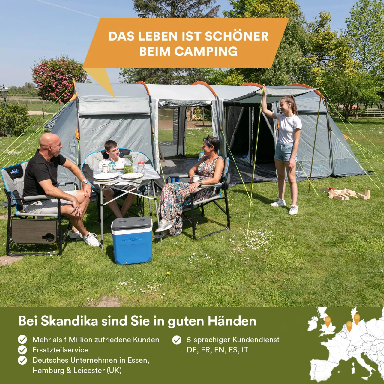 Skandika Tunnelzelt Montana 8 Personen, Grau 4 Skandika Tunnelzelt Montana 8 Personen, Grau – Bild 4