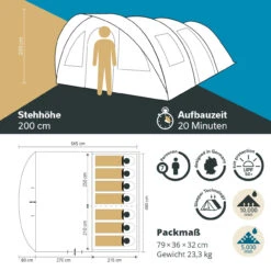 Skandika Tunnelzelt Egersund 7 Plus Sleeper -Skandika DE 2034 05 1280x1280