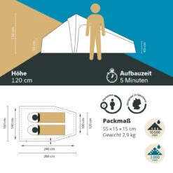 Skandika Kalix 2 Personen Trekkingzelt -Skandika DE 3014 05 1280x1280