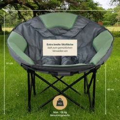 Skandika Campingsessel Moonchair XXL, Grau/grün -Skandika DE 3725 01 1280x1280