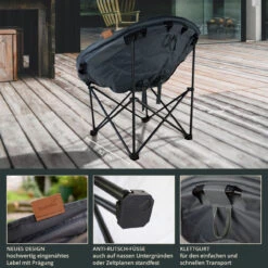 Skandika Campingsessel Moonchair XXL, Grau/grün -Skandika DE 3725 02 1280x1280