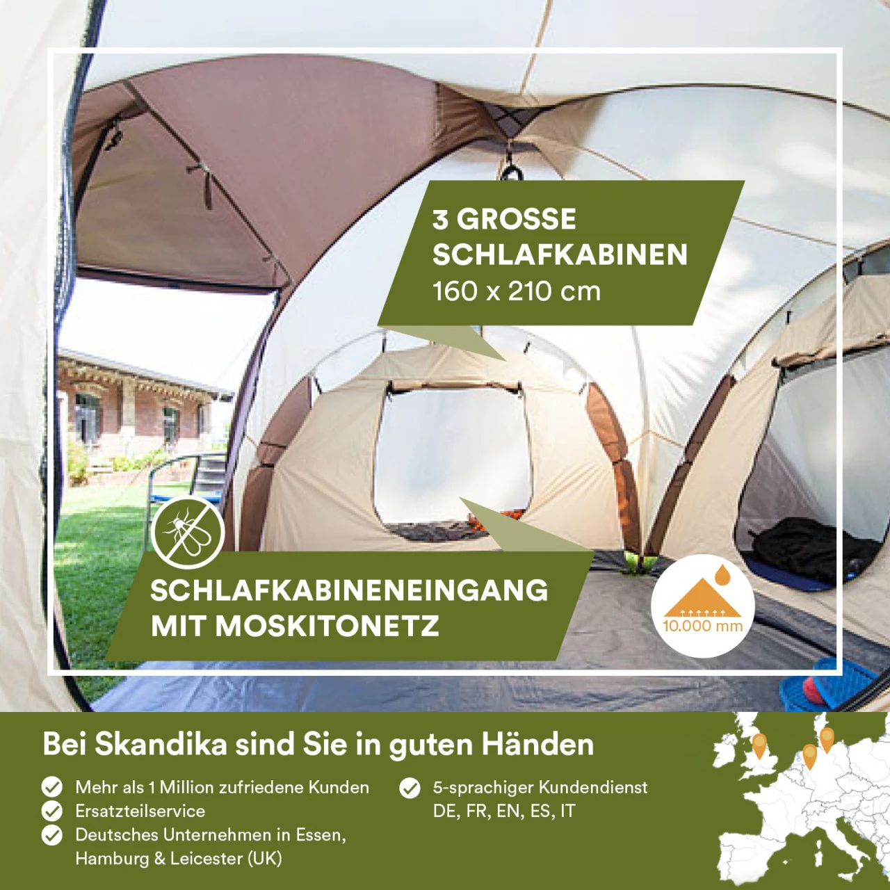 Skandika Kuppelzelt Daytona Für 6 Personen 2 Skandika Kuppelzelt Daytona Für 6 Personen – Bild 2