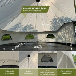 Skandika Eventzelt Morsom 22 Personen (beige)