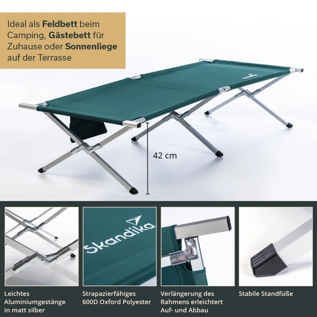 Skandika Campingliege Vuoma - Aluminumgestänge 6 Skandika Campingliege Vuoma - Aluminumgestänge – Bild 6