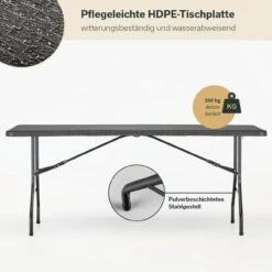 Skandika Klapptisch Masi Schwarz