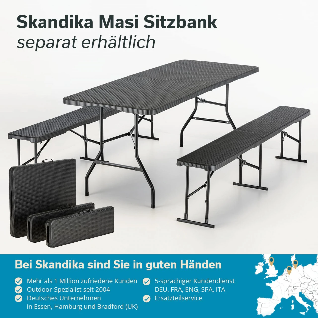 Skandika Klapptisch Masi Schwarz 2 Skandika Klapptisch Masi Schwarz – Bild 2