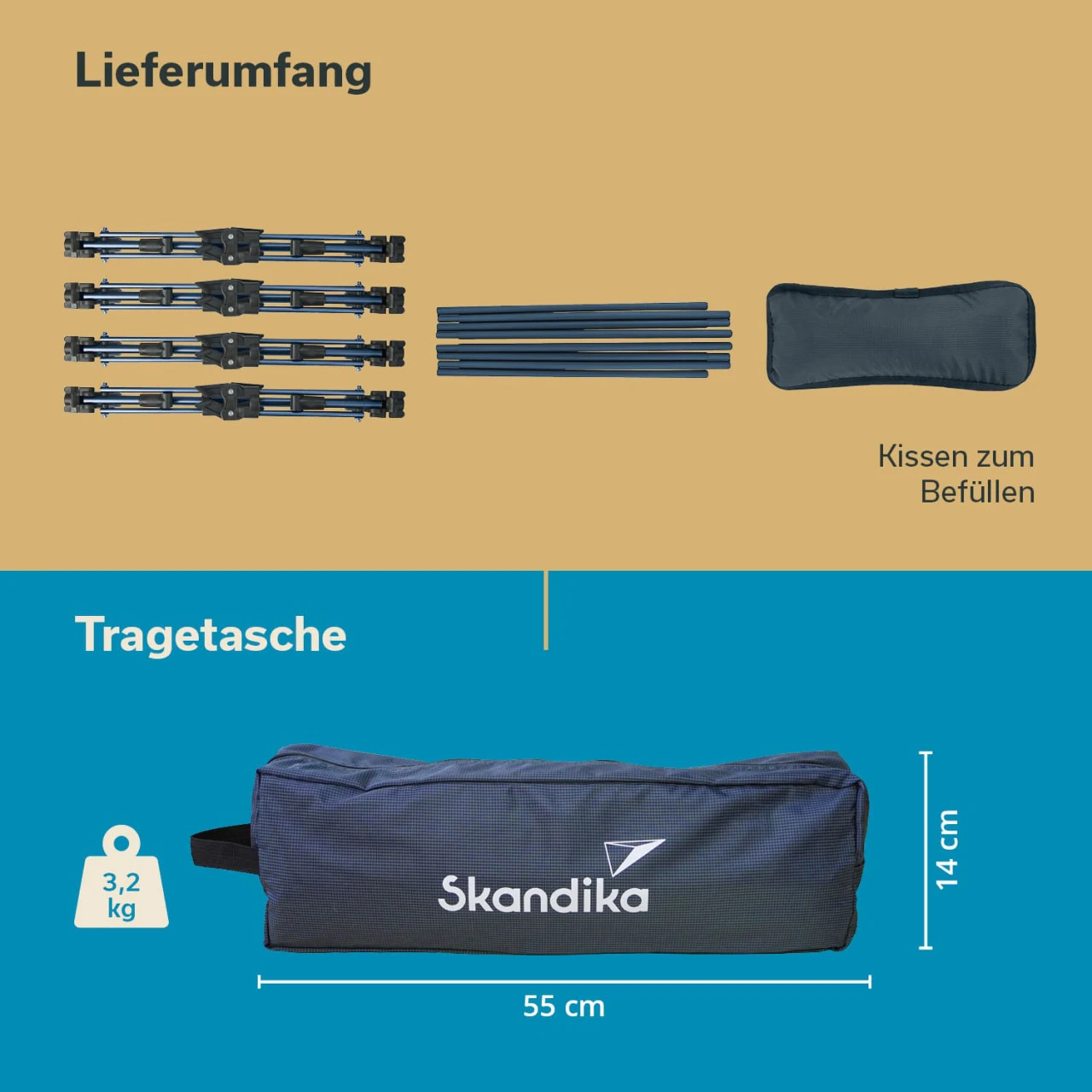 Skandika Campingbett Tieva 6 Skandika Campingbett Tieva – Bild 6