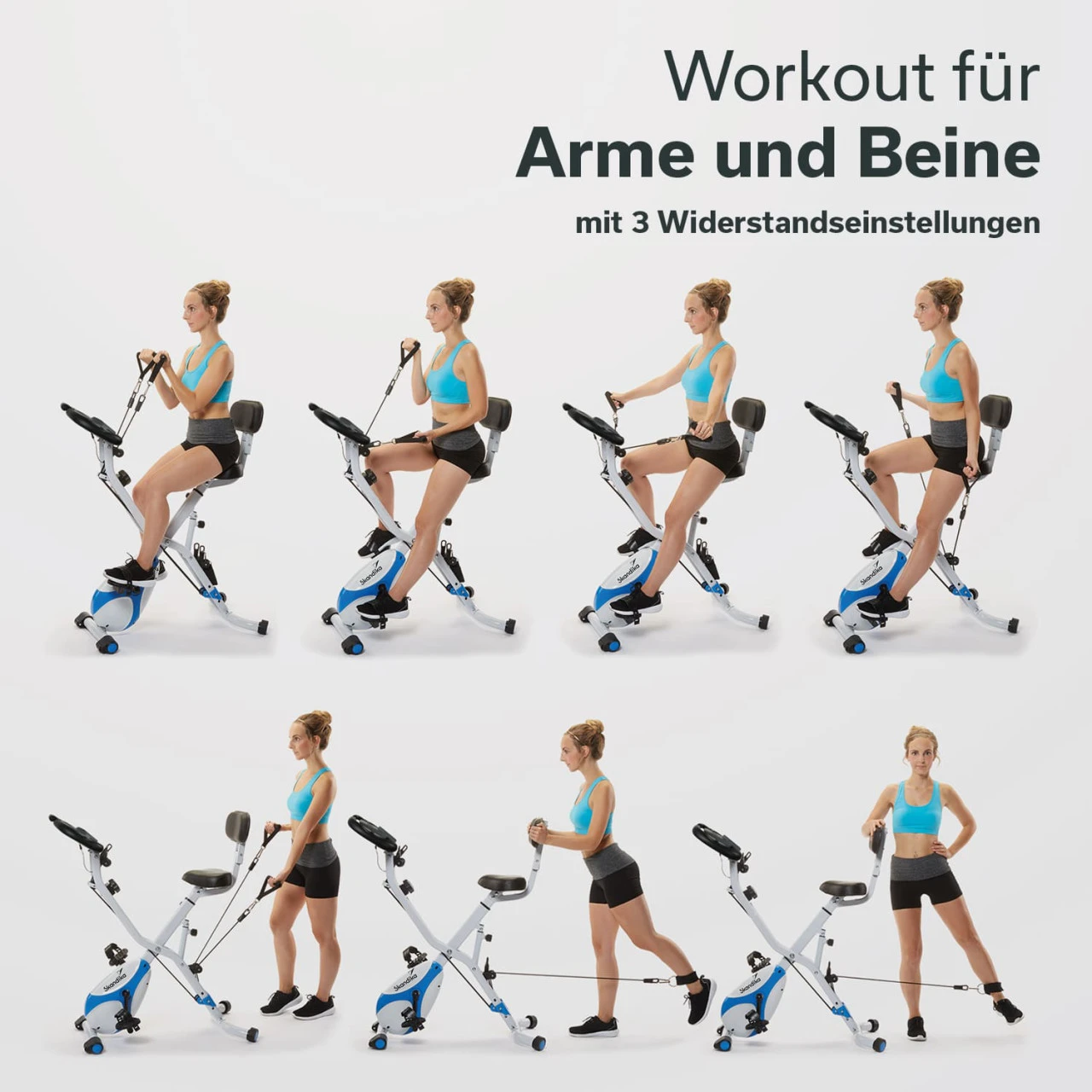 Skandika F-Bike Foldaway X-3000, Weiß/blau 5 Skandika F-Bike Foldaway X-3000, Weiß/blau – Bild 5