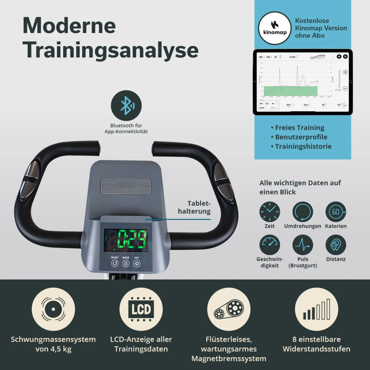 Skandika F-Bike Foldaway X-3000, Weiß/blau 7 Skandika F-Bike Foldaway X-3000, Weiß/blau – Bild 7