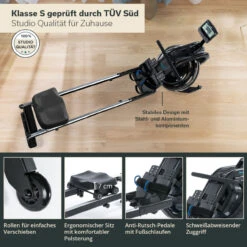 Skandika Wasserrudergerät Nemo IV + Widerstandsbänder-Set -Skandika DE SF 2370 SET2 02 1280x1280