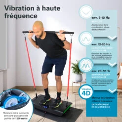 Skandika 4D Vibrationsplatte V3000 + Widerstandsbänder-Set