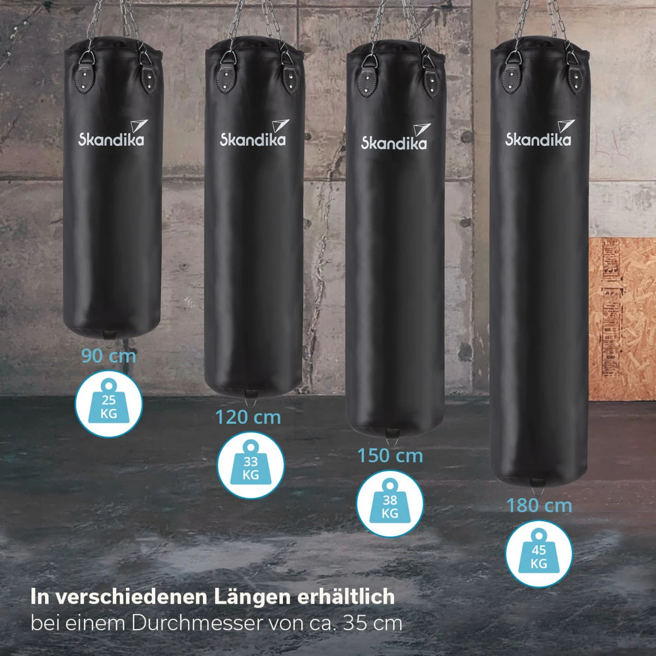 Skandika Boxsack Schwarz 2 Skandika Boxsack Schwarz – Bild 2