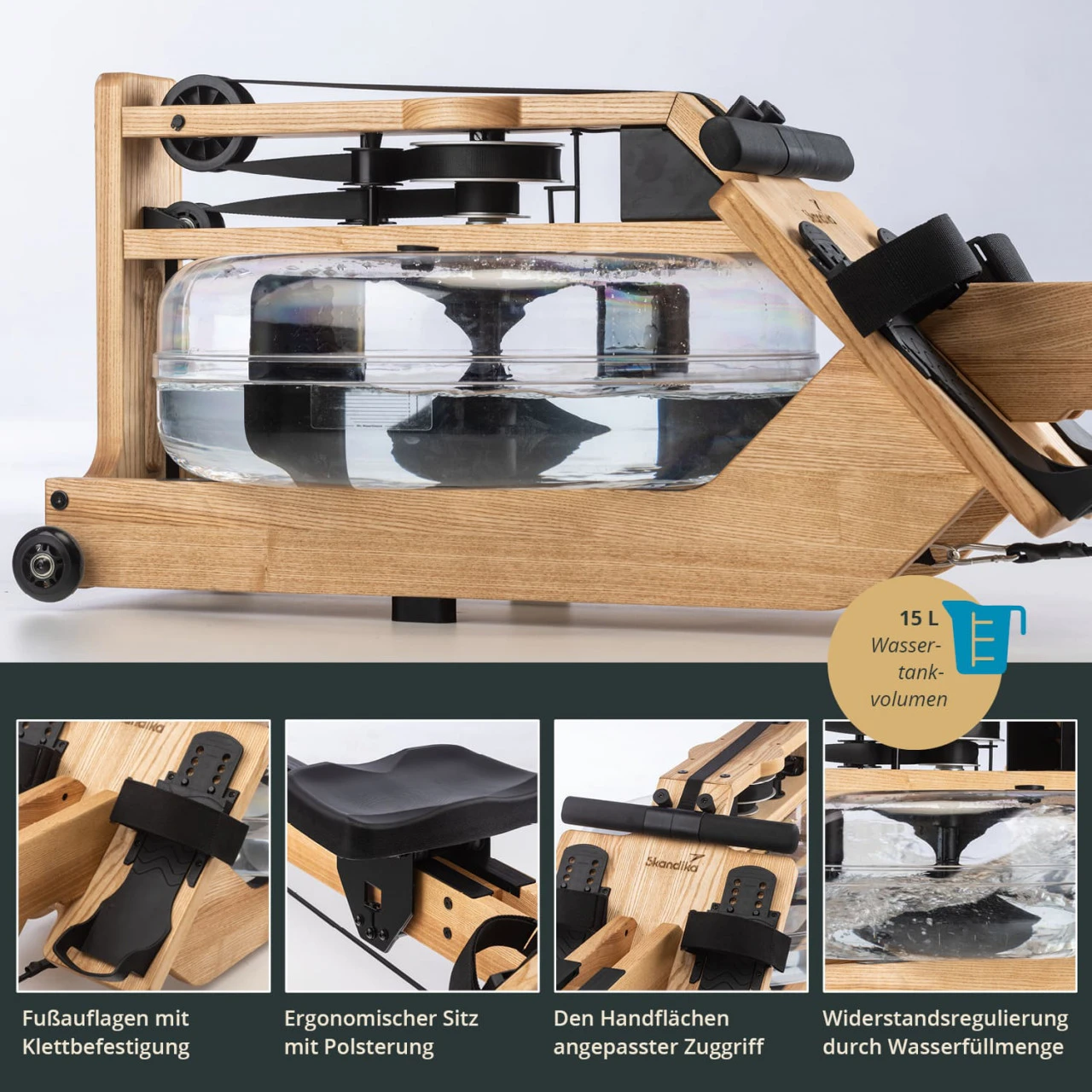 Wasser-Rudergerät Styrke Premium Aus Vollholz Esche - Made In Germany 5 Wasser-Rudergerät Styrke Premium Aus Vollholz Esche - Made In Germany – Bild 5