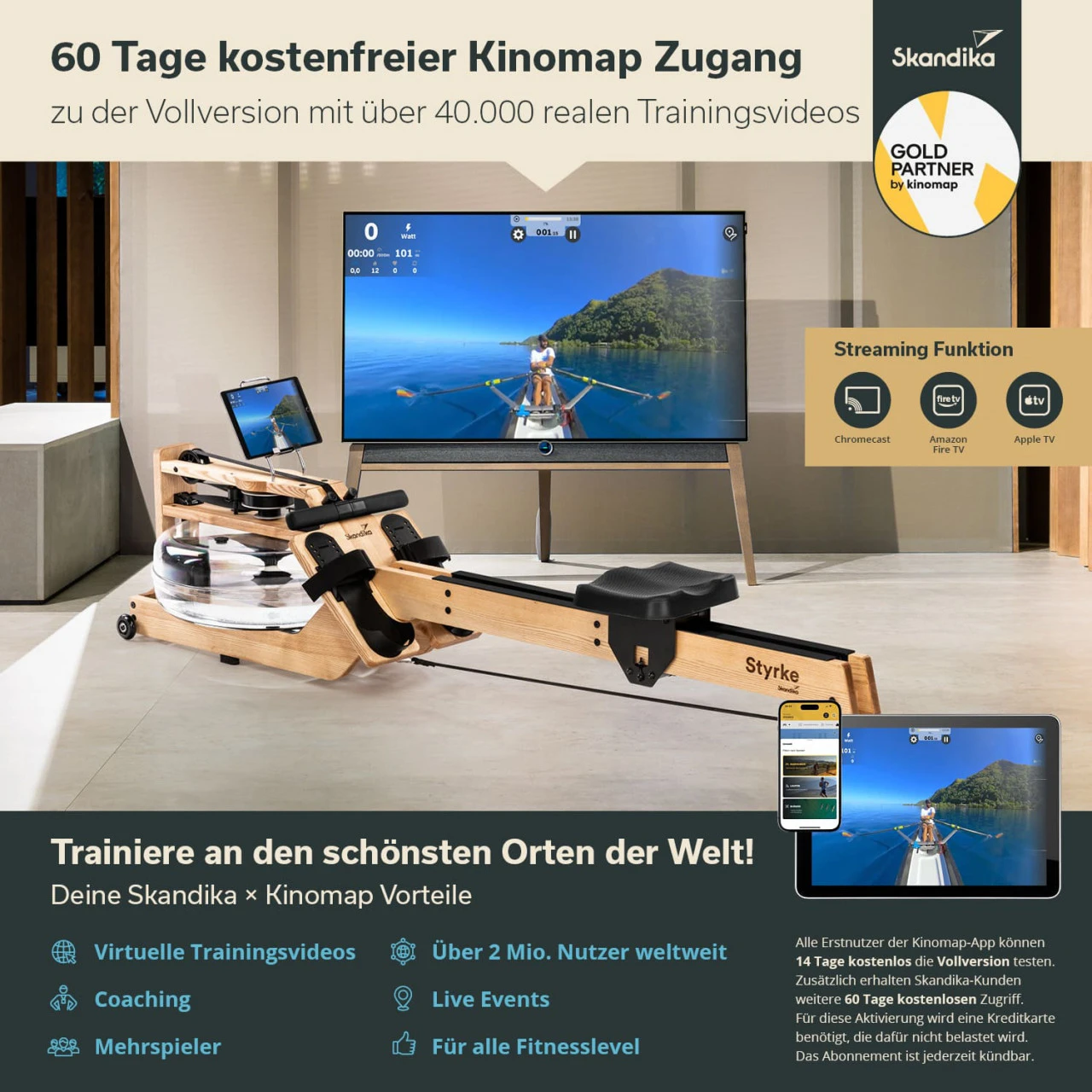 Wasser-Rudergerät Styrke Premium Aus Vollholz Esche - Made In Germany 6 Wasser-Rudergerät Styrke Premium Aus Vollholz Esche - Made In Germany – Bild 6